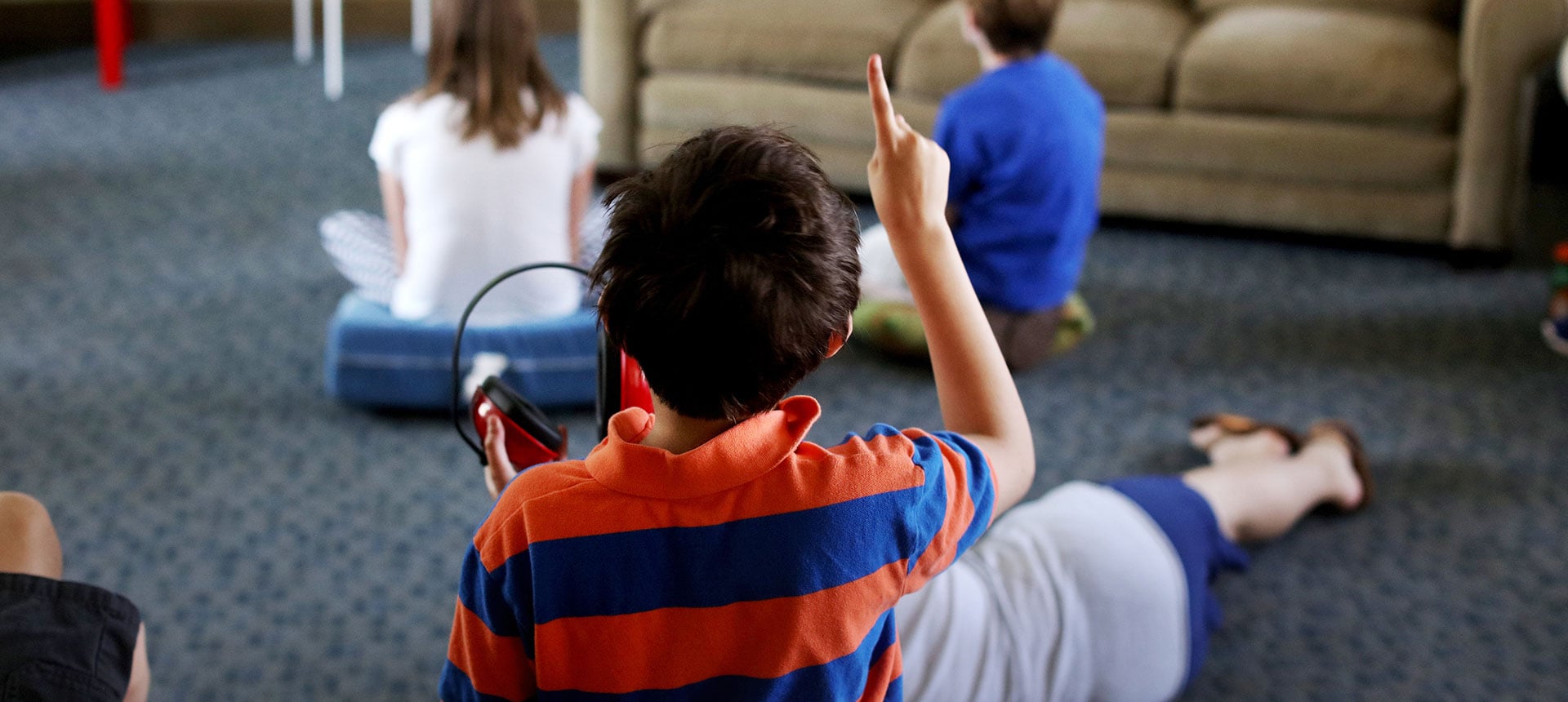 Student raising hand